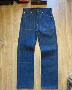 Jeans en denim personnalisables de haute qualité unisexe 100% coton lavé coloré léger en laine brodé taille élastique Logo personnalisé - Product Image 5