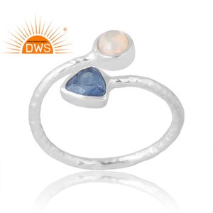 Stylish Selling 925 Sterling <b>Silver</b> Natural Ethiopian <b>Opal</b> & Tanzanite Gemstone <b>Ring</b> Custom Jewelry For Women Gift For Her - Product Image 1