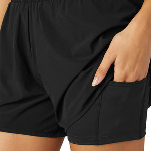 Wholesale Custom <b>Ladies</b> Fitness Pants Seamless Workout Breathable Gym Yoga Leggings Casual Women Cotton Seamless Yoga <b>Shorts</b> - Product Image 4