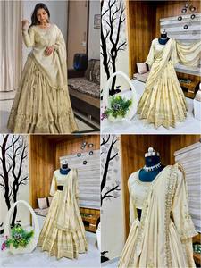 Calidad Premium Heavy Chinon Silk Cancan Canvas Patta Lentejuelas hermosas Zari Bordado Trabajo Más popular Lehenga Choli Party - Product Image 6