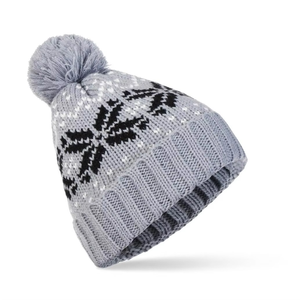 Hot Sale Fashionable Winter Knitted Best Quality Comfort <b>Beanie</b> for <b>Cool</b> Weather Jacquard Breathable Snowflake Cap's - Product Image 5