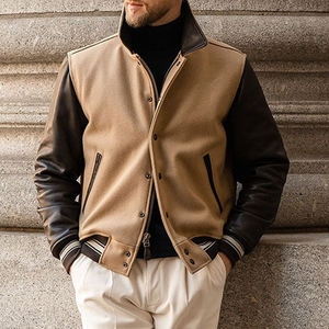 Veste de baseball vintage personnalisée avec logo OEM, broderie en chenille, veste universitaire pour hommes - Product Image 4