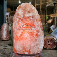 Lampe de sel rose de l'Himalaya de qualité supérieure, sculptée dans la roche naturelle, 150-200 kg, purificateur d'air, style Feng Shui, véritable toucher, pour table
