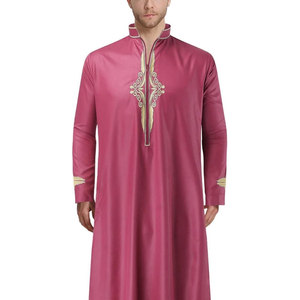 Nouveaux modèles arabes 2024 Jubba Thobe professionnel pour hommes Respirant Grande taille Vêtement musulman traditionnel Prix raisonnable Vintage - Product Image 4