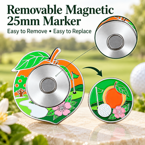 Marqueur de balle de golf magnétique double face avec marqueur central amovible de 25 mm en métal émaillé, cadeau pour tournoi de golf - Product Image 4