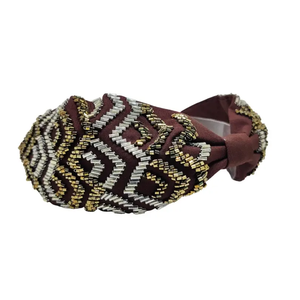 Nouveau bandeau pour cheveux brodé multicolore 2025 pour femmes, bandeau de soirée perlé, produit de qualité supérieure en provenance d'Inde - Product Image 6