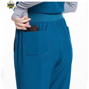 Nuevas mujeres enfermera personalizada cuello en V Scrubs elegante de alta calidad médico ligero uniforme Dental Scrubs uniformes - Product Image 3