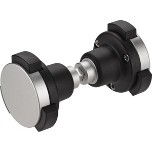 Paire de serrures de meubles carrées en acier inoxydable de 8 mm AMF 490GN avec bouton poussoir rotatif - Product Image 1
