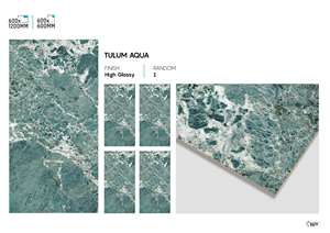 กระเบื้องพอร์ซเลนแบบมันเงาสมัยใหม่ ขนาด 24x48 นิ้ว ผิวขัดเงา สำหรับปูพื้นภายในอาคารหรูหรา - Product Image 5