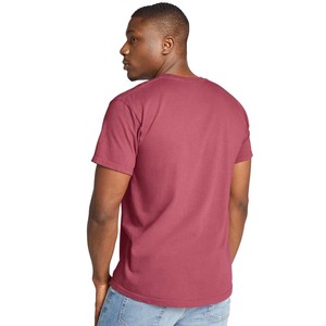 T-shirt basique à manches courtes et col rond pour hommes T-shirts en coton brodé personnalisés - Product Image 2