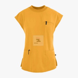 Cómodos tops médicos tejidos con cuello en V para uso hospitalario ecológico para enfermeras - Product Image 5