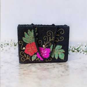 Bolso de Magnolia con cuentas, monedero con cuentas florales, bolso de flores blancas, bolso de hombro de primavera, monederos con cuentas de verano, hecho a mano floral - Product Image 4