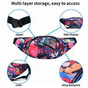 Sacs banane imprimés par sublimation, imperméables, de haute qualité, à fermeture éclair, portables, à bas prix, dernier design, vente en gros, élégants - Product Image 2