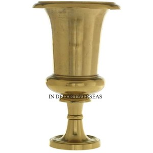 Vase Trompette Décoratif de Mariage en Métal de Qualité Supérieure, Double Ombrage de Haute Qualité Plaqué Or et Couleur Noire - Product Image 3