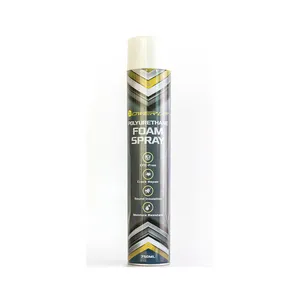 Espuma de PU 750ml Componente Aerosol Espuma de poliuretano Aislamiento Precio de fábrica Personalizado Gran precio Incombustible Fuerte expansión