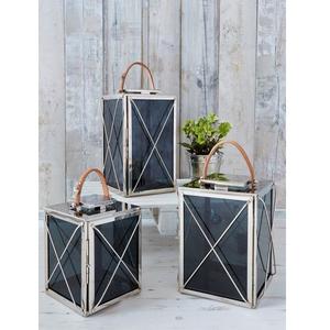 Lanterne en métal attrayante de meilleure qualité conception unique à la main finition brillante argentée et lanterne finie enduite de poudre blanche - Product Image 2