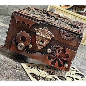 Joyero decorativo de madera Vintage, organizador elegante hecho a mano, perfecto para tocador, dormitorio, oficina y uso de regalos de la India - Product Image 3