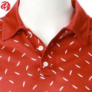 Polo con estampado de transferencia de calor liso para hombre, precio al por mayor, Polo de algodón transpirable de estilo callejero de talla grande para hombre - Product Image 4