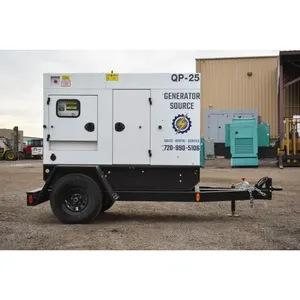 Groupe électrogène diesel industriel triphasé 20 kW NEUF 480 V sur remorque pour alimentation de secours commerciale - Product Image 2