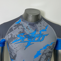 Ensemble Rashguard et short pour homme, Rashguard à manches courtes et compression, T-shirt de combat MMA No-Gi, vêtements de sport, logo personnalisé