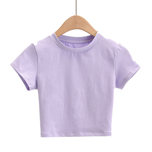 Custom cropped graphic tee Cotton womens t-shirts Fitness Fit T Shirts Ladies logo women <b>Crop</b> <b>Tops</b> tshirt for women - Product Image 5