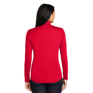 Sweat-shirt à fermeture éclair pour femme, marque personnalisée, concurrent, évacuation de l'humidité, 1/4-vrai bleu Royal - Product Image 5