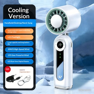 Ventilador Portátil 199 Speed <span class=keywords><strong>Mighty</strong></span>, Ventilador de Vaporización con Refrigeración por Agua, Batería Recargable USB, Mini Ventilador de Mano con Pantalla LED y Rociador de Agua - Product Image 2