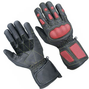 Gants de moto en cuir de course en cuir véritable en peau de mouton personnalisé pour les sports d'extérieur équitation écran tactile - Product Image 3