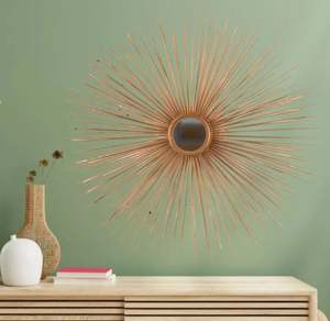 Miroirs décoratifs muraux en fer design Finition brillante mate Noir doré pour la maison Miroirs muraux de salon - Product Image 4