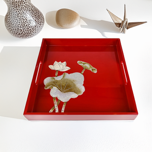 Modern Vietnam <b>Lacquerware</b> Folk Art Eco-Friendly Durable Tray by VietnamCrafts for Home & Kitchen Display-LT6040 - Product Image 4