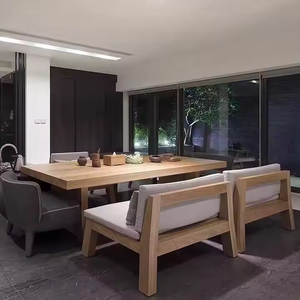 Mesa de comedor de madera maciza minimalista moderna, hermoso diseño de Crescent Crafts - Product Image 2