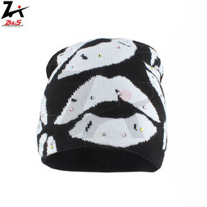 Nouveau unisexe Harajuku Hip Hop tricoté bonnets femmes hommes Streetwear diamant motif hiver chaud Skullies Bonnet mode bonnets - Product Image 6