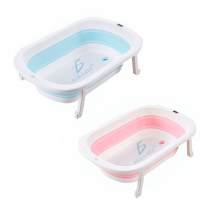 Bañera Plegable Portátil de Plástico con Termómetro de Agua para el Hogar y Viajes, Bañera para Bebés - Product Image 1