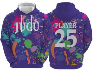 Cómoda Sudadera con capucha de estilo deportivo con estampado de hojaldre para hombre 100% poliéster de secado rápido transpirable ajuste Regular MOQ bajo tamaños personalizados bolsillo - Product Image 5