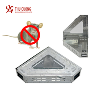 Triangle en métal à couvercle solide New Live Humane Piège à souris en acier galvanisé écologique 18x18x4.5cm pour la lutte antiparasitaire