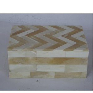 Caja de incrustaciones de hueso de línea blanca y negra de alta calidad, organizador de joyas de regalo novedoso con patrones negros disponibles en todos los tamaños y colores - Product Image 3