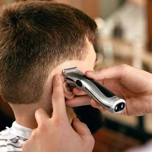 Tondeuse à barbe professionnelle étanche réglable en acier inoxydable et céramique, électrique USB, pour usage domestique, automobile et hôtelier - Product Image 1