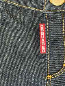 Dsquared2 Micro-short en tissu de coton délavé bleu denim foncé moderne Taille basse personnalisée - Product Image 6