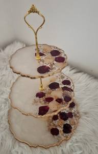 Pétalos de Rosa secos de calidad superior superfino, perla, utensilios de cocina de la mejor calidad, taza, servidor de pasteles, soporte de resina epoxi - Product Image 2