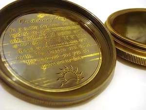 Reloj de sol náutico vintage con brújula Hatton Garden brújula marítima reloj de sol grabado Hatton Garden brújula reloj de sol - Product Image 4