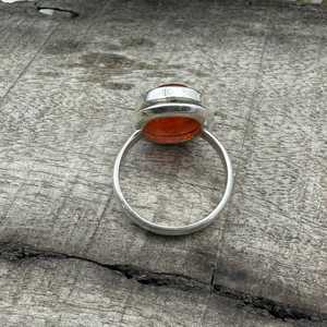 Anillo de Joyería Fina Personalizado Hecho a Mano en Plata Alemana con Ónix Rojo Natural, Vermeil, Venta al Por Mayor - Product Image 6