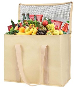Custom Printed Thermal Insulated Lunch Tote Bag with Zipper Closure and Handles for Office Picnic and Travel Use - Product Image 4