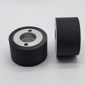 Small Black Polyurethane Motorized Flexible Pu <b>Roller</b> Stainless Steel 4 Inch Urethane Covering Guide <b>Roller</b> for Loading <b>Conveyor</b> - Product Image 3