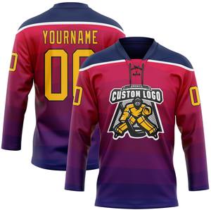 Maillot de hockey sur glace personnalisé avec nom et numéro de joueur, maillots de hockey sur glace personnalisés à la vente - Product Image 2