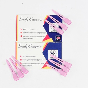Clips de Extensión de Cabello de Acero Inoxidable Rosa Claro de Una Sola Punta, Sostenibles, Juego de 10 Piezas, por Somofy Enterprises - Product Image 2