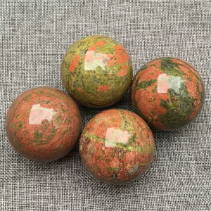 Best Quality Unakite Healing <b>Sphere</b> <b>Balls</b> Wholesale Natural Crystal Gemstone Round Unakite Agate for Home Decor - Product Image 6
