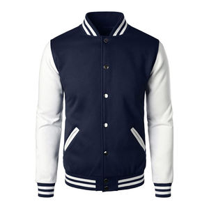 OEM Custom High Quality Vintage Winter Men's Varsity Jacket with Stand Collar Breathable & Windproof Custom Logo Options - Product Image 1