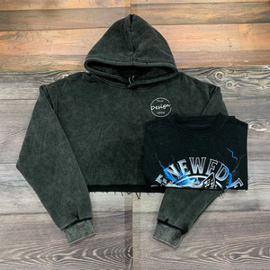 Vente en gros Sweat à capuche surdimensionné lavé à l'acide pour femmes Streetwear à ourlet brut vieilli Sweatshirts vierges personnalisés pour l'hiver - Product Image 1