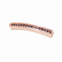 Perles d'espacement Micro pavé en cuivre plaqué or 18 carats perles de tube incurvé zircon cubique résultats de bijoux en laiton pour accessoires de Bracelet