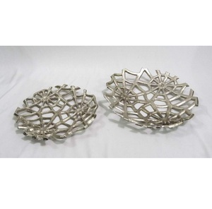 Plateau de fruits nickelé de qualité supérieure Plateau de fruits en métal nickelé en aluminium Style unique Plateau de fruits perforé Offre Spéciale - Product Image 2